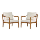 Acacia Wood Patio Furniture Club Chair Set of 2 by HouseOfZazla