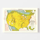 Vintage Map of United States 1916