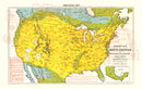 Vintage Map of United States 1916