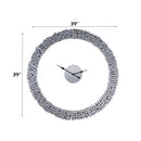 Kachina - 39" Wall Clock - Mirrored & Faux Gems