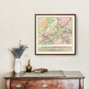 Vintage Map of Istanbul, Turkey 1740