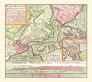 Vintage Map of Istanbul, Turkey 1740
