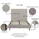 Crosby - Bed With Upholstered Headboard And Slats by HouseOfZazla