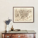 Vintage Map of Constantinople, Turkey 1572