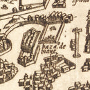 Vintage Map of Constantinople, Turkey 1572