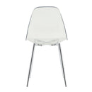 Modern Minimalist Transparent Dining Chair - 6-Piece Set