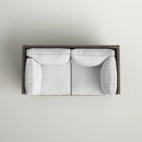 Modern Patio Wicker Loveseat With Cushions by HouseOfZazla