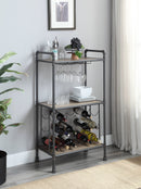 Brantley Wine Rack - Gray / Oak by HouseOfZazla