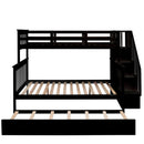 Bunk Bed With Twin Size Trundle, Storage And Guard Rail For Bedroom by Unique Piece Furniture
