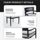Outdoor Patio Dining Chairs With Outdoor Grade Sunbrella Fabric Cushions, Tapered Feet (Set of 4) - Ember Black by HouseOfZazla