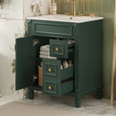 Bathroom Vanity With Sink, Compact Cabinet & 2 Drawers And Adjustable Shelf by HouseOfZazla