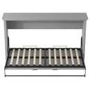 Twin Size Murphy Bed With Cabinet Storage - Gray by HouseOfZazla