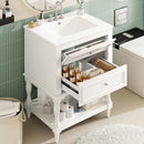 24" Bathroom Vanity with Ceramic Sink