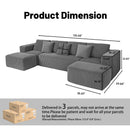 Modular U-Shaped Sectional Sofa With Reversible Design by HouseOfZazla