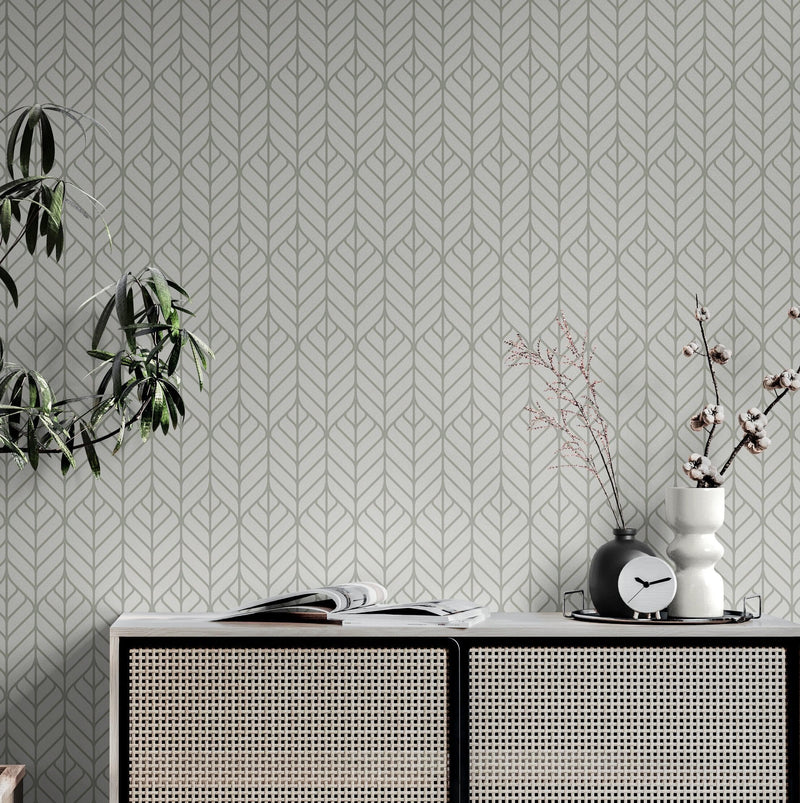 Modern Lines Wallpaper. Geometric Shape Motif Pattern.