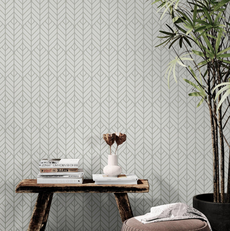 Modern Lines Wallpaper. Geometric Shape Motif Pattern.