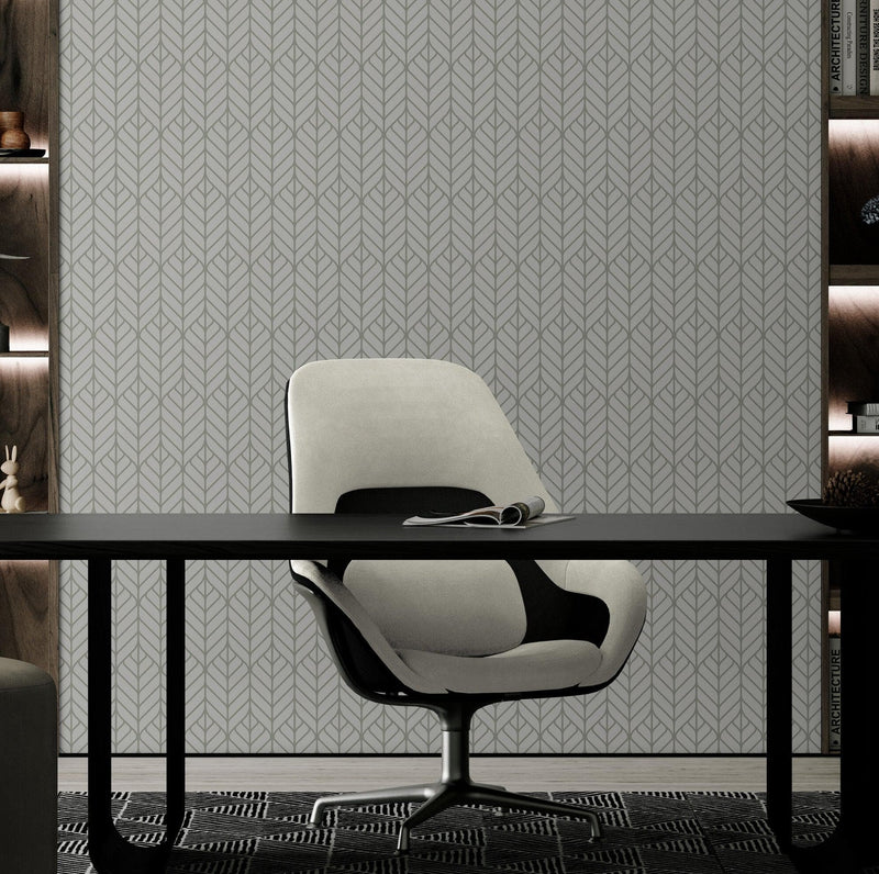 Modern Lines Wallpaper. Geometric Shape Motif Pattern.