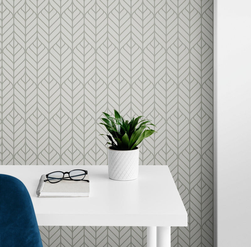 Modern Lines Wallpaper. Geometric Shape Motif Pattern.