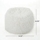 Mahin - Rounded 5 Foot Bean Bag Cozy Modern Design - White by Unique Piece Furniture