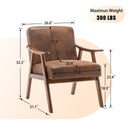 Mid Century Modern Accent Chair With Solid Wood Frame And Extra Thick Backrest by Unique Piece Furniture