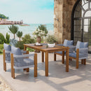 U_STYLE Luxury 5-Piece Outdoor Patio Dining Set for 4 by HouseOfZazla