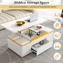 Lift Top Coffee Table With 4 Storage Stools by HouseOfZazla
