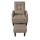 Living Room Sofa Single Chair And Ottoman, Modern Multi-Function Fabric Living Room Sofa Lounge Chair Bed And Stool. Soft Leisure Single Chair Adjustable Into 5 Angles With Sofa Bed by HouseOfZazla