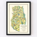 Vintage Map of Mendoza, 1933