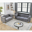 3-seater + 2-seater Combination sofa.GREY VELVET