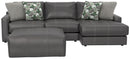 Minori - Italian Leather Sofa / Chaise And Cocktail Ottoman