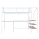 Loft Bed With Desk And Lateral Storage Ladder by Unique Piece Furniture