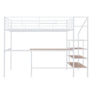 Loft Bed With Desk And Lateral Storage Ladder by HouseOfZazla