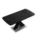 Modern Rectangle Dining Table With Stretchable TopAnd X Shape Legs by HouseOfZazla