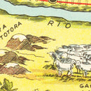 Vintage Map of Rio Negro, 1933