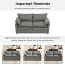 Modern Loveseat Sofa, Upholstered Couch With Side Storage Pockets