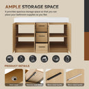 60" Double Sink Bathroom Vanity with 3 Drawers and Large Storage by HouseOfZazla
