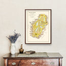 Vintage Map of Andes Mountains, 1933