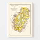 Vintage Map of Andes Mountains, 1933