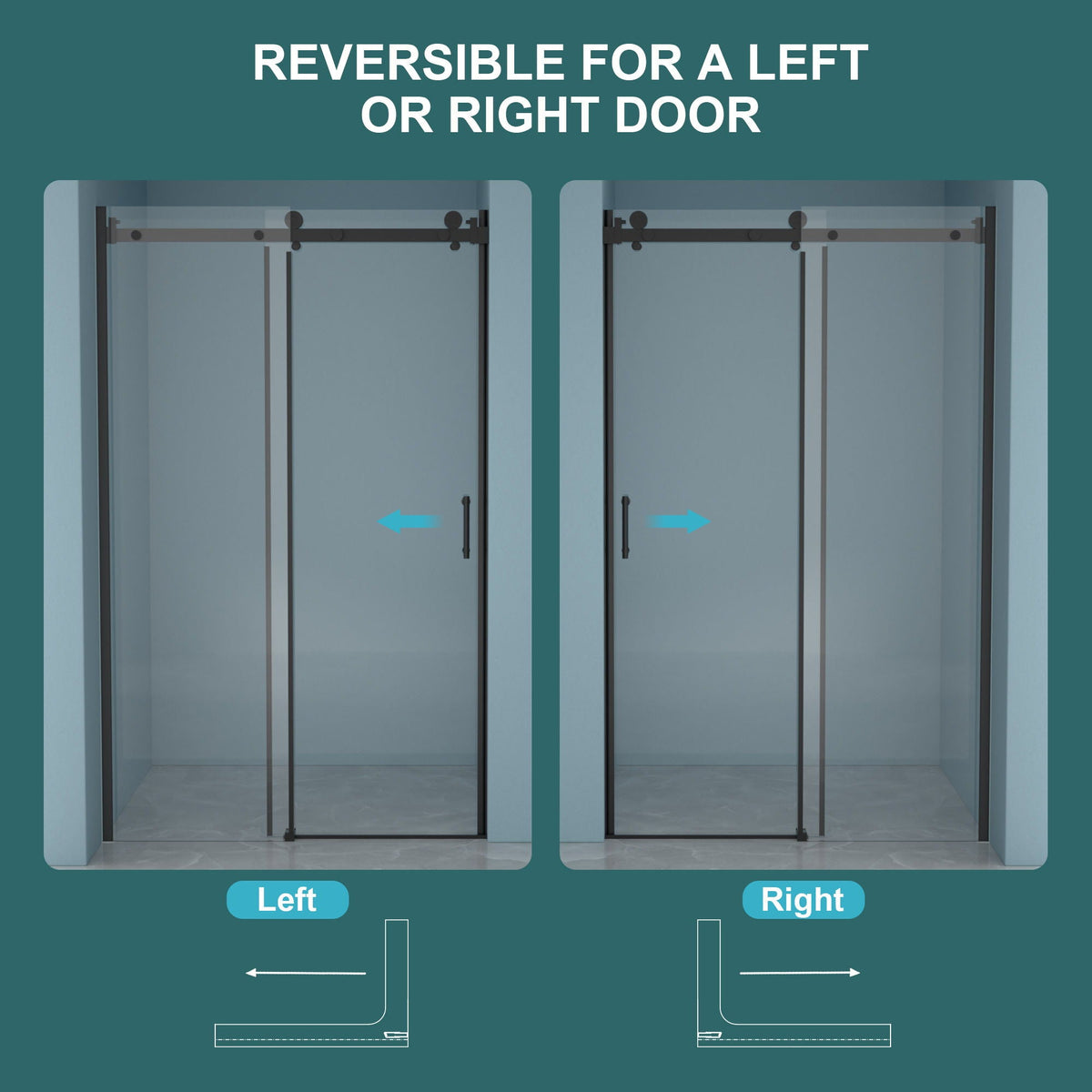 Modern Single Slide Shower Door, Tempered Glass, Stainless Steel Frame, photo 9 of 21