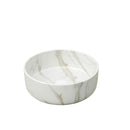 14'' Bathroom Sink, Round Vessel Ceramic Sink with Stone Pattern