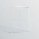 Double Sliding Shower Door, Semi-Frameless Bypass Bathroom Sliding Door With 1/4" (6 Mm) Tempered Glass For Walk-In Shower by HouseOfZazla