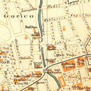 Vintage Map of Sarajevo, Bosnia 1932