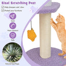 66 Inch Cute Cat Tree Cats Multi-level Tall Cat Tower with Sisal Covered Scratching Posts-Purple by LJGDeals