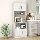 66 Inch Kitchen Pantry Cabinet with Charging Station and Adjustable Shelves for Dining Room by DirectDeals