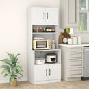 66 Inch Kitchen Pantry Cabinet with Charging Station and Adjustable Shelves for Dining Room by LJGDeals