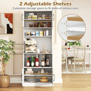 66 Inch Kitchen Pantry Cabinet with Charging Station and Adjustable Shelves for Dining Room by LJGDeals
