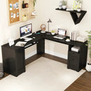 66 Inch L-Shaped Writing Study Workstation Computer Desk with Drawers by LJGDeals