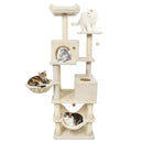 66 Inch Tall Cat Tree Multi-Level Cat Tower with 2 Condos Sisal Scratching Posts by LJGDeals