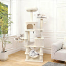 66 Inch Tall Cat Tree Multi-Level Cat Tower with 2 Condos Sisal Scratching Posts by LJGDeals