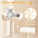 66 Inch Tall Cat Tree Multi-Level Cat Tower with 2 Condos Sisal Scratching Posts by LJGDeals